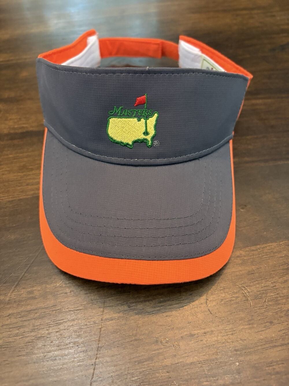 Masters Performance Golf Visor Gray Orange Augusta National Official AHEAD USA